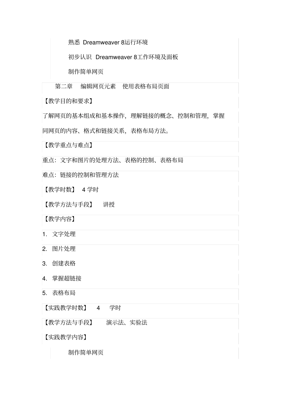 网设计与网站建设课程教学大纲_第3页