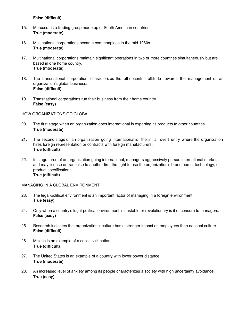 罗宾斯管理学练习题_第2页