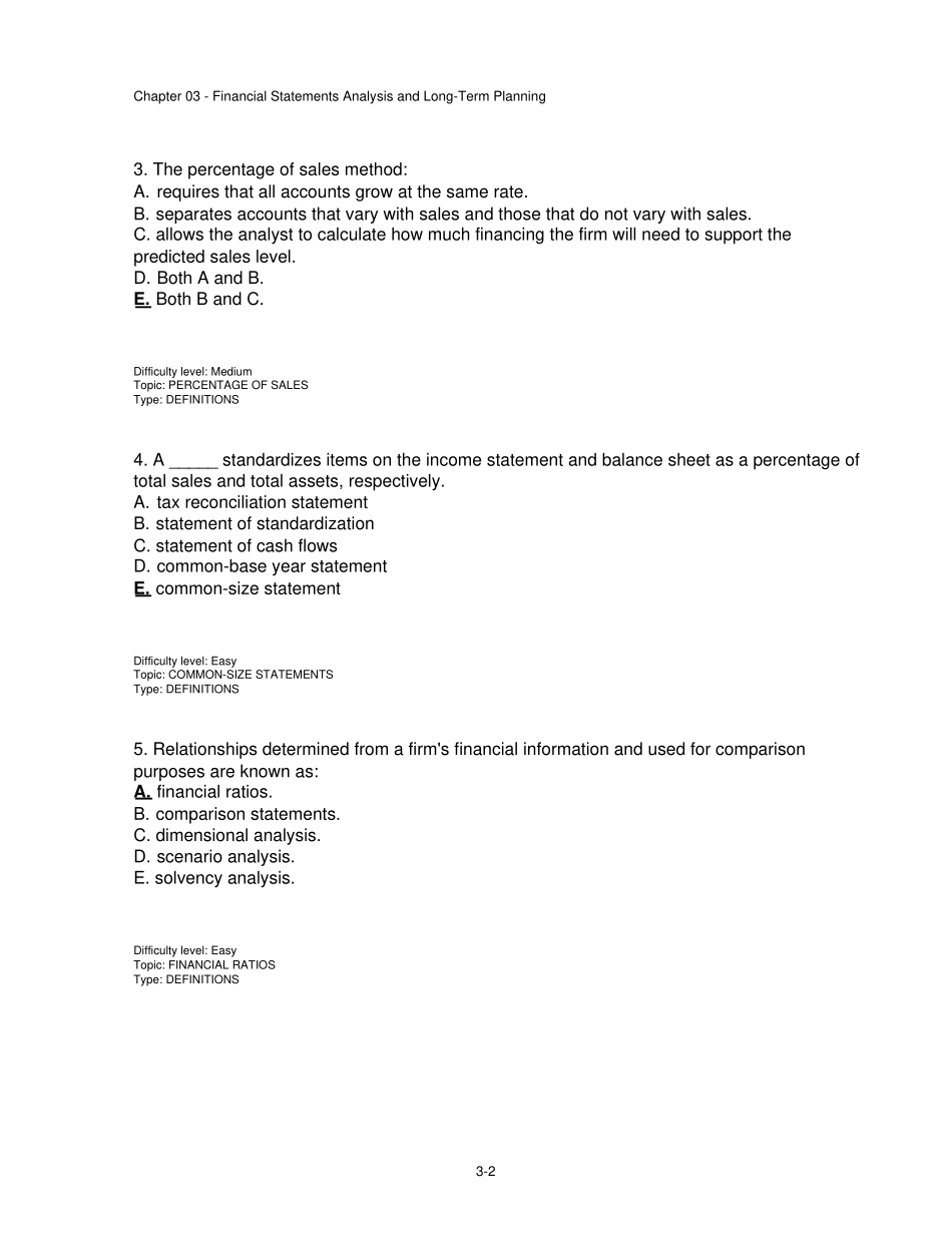 罗斯公司理财Chap003全英文题库及答案_第2页