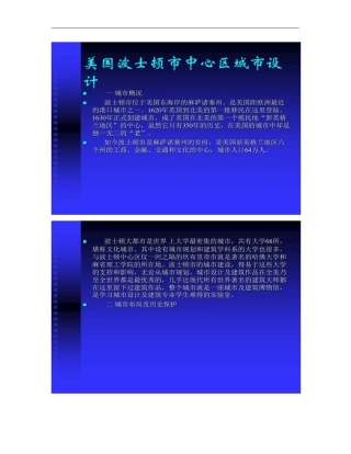 美国波士顿城设计概要