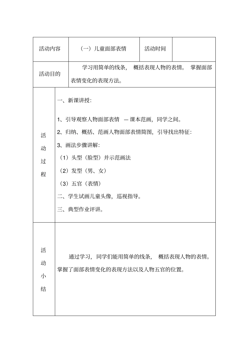 美术兴趣小组记录_第1页