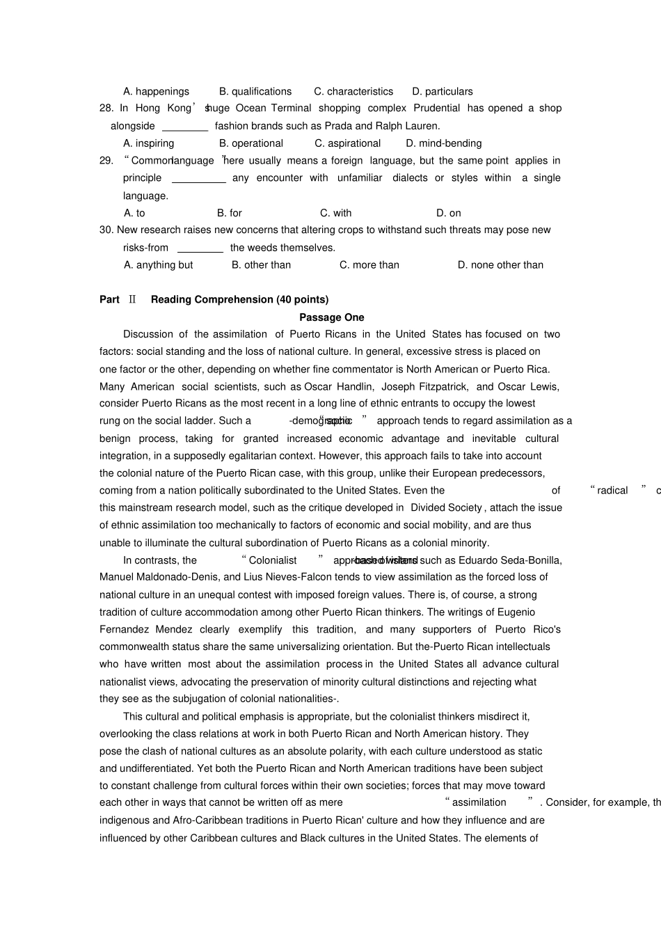 翻译硕士考研英语模拟试题五汇总_第3页