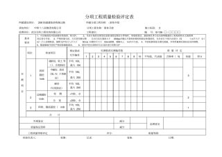 翻坝隧道分项工程质量评定表新