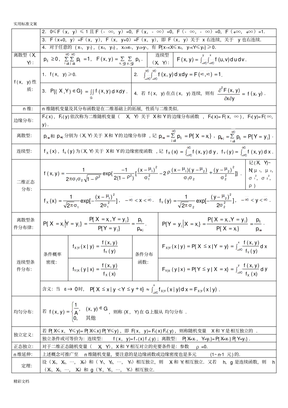 考研数学概率论与数理统计的知识点的总结_第3页