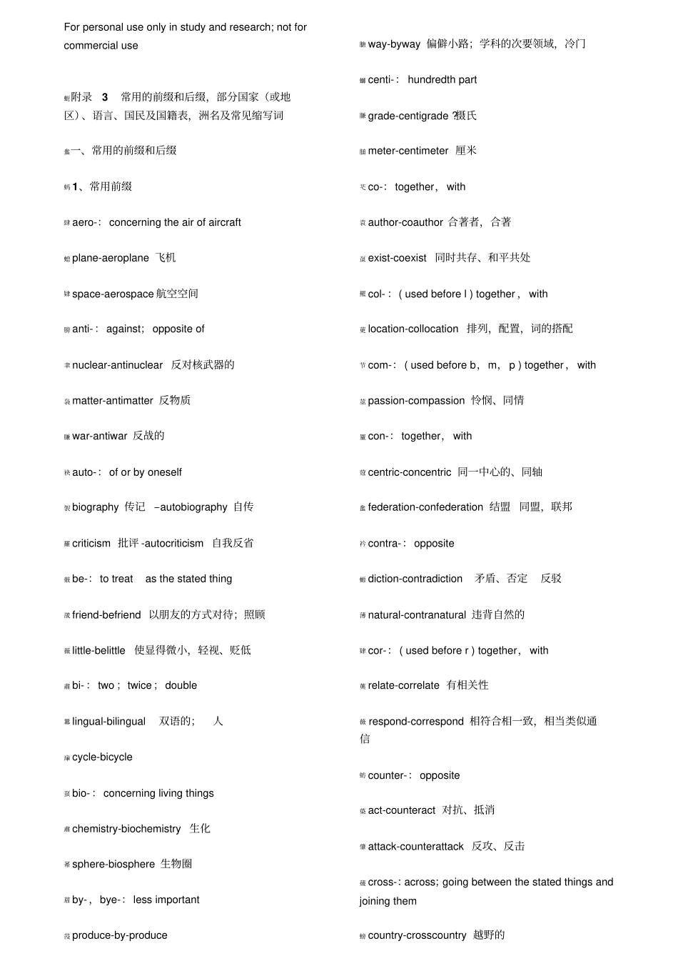 考研英语大纲附录3_第1页