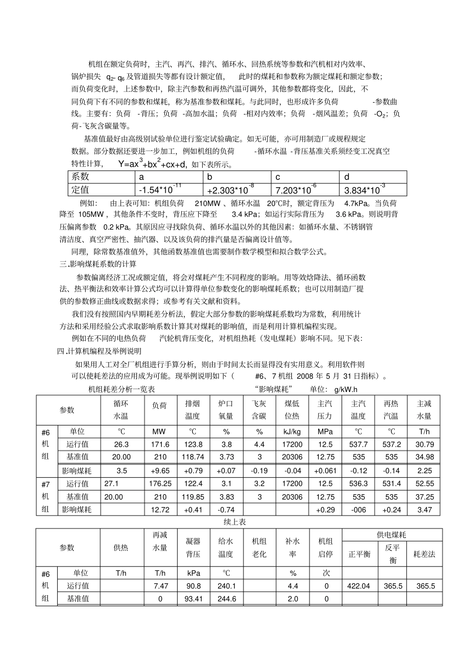 耗差分析法煤耗计算的介绍_第2页