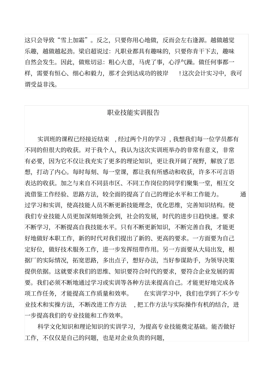 职业技能实训报告范文_第3页