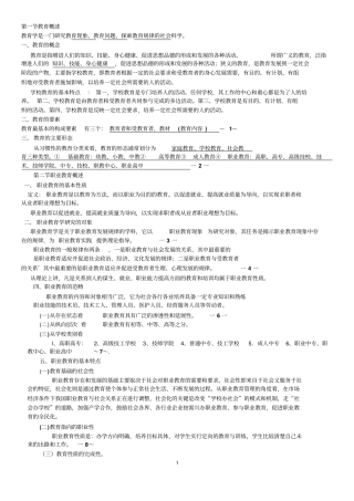 职业教育理论
