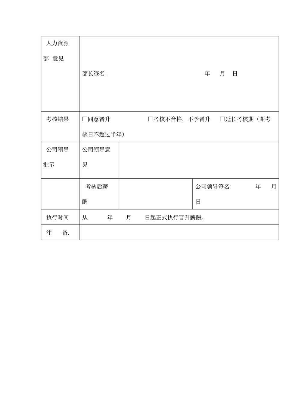职位晋升考核表_第3页