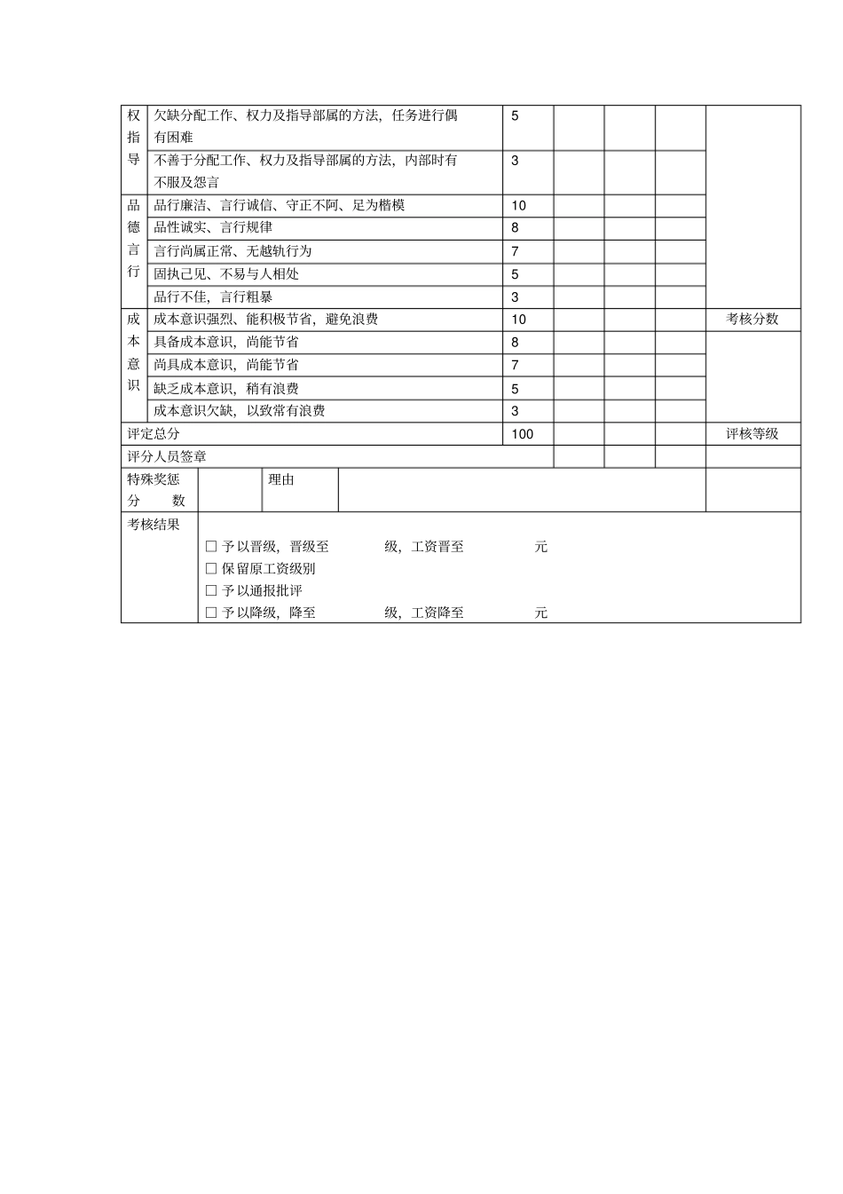 职员考核安排表_第2页