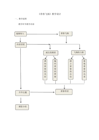 青春飞扬教案