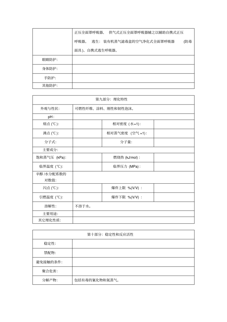 聚氨酯---MSDS_第3页