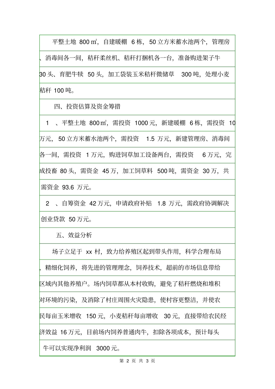 肉牛养殖场附属设施项目建议书企划文案_第2页
