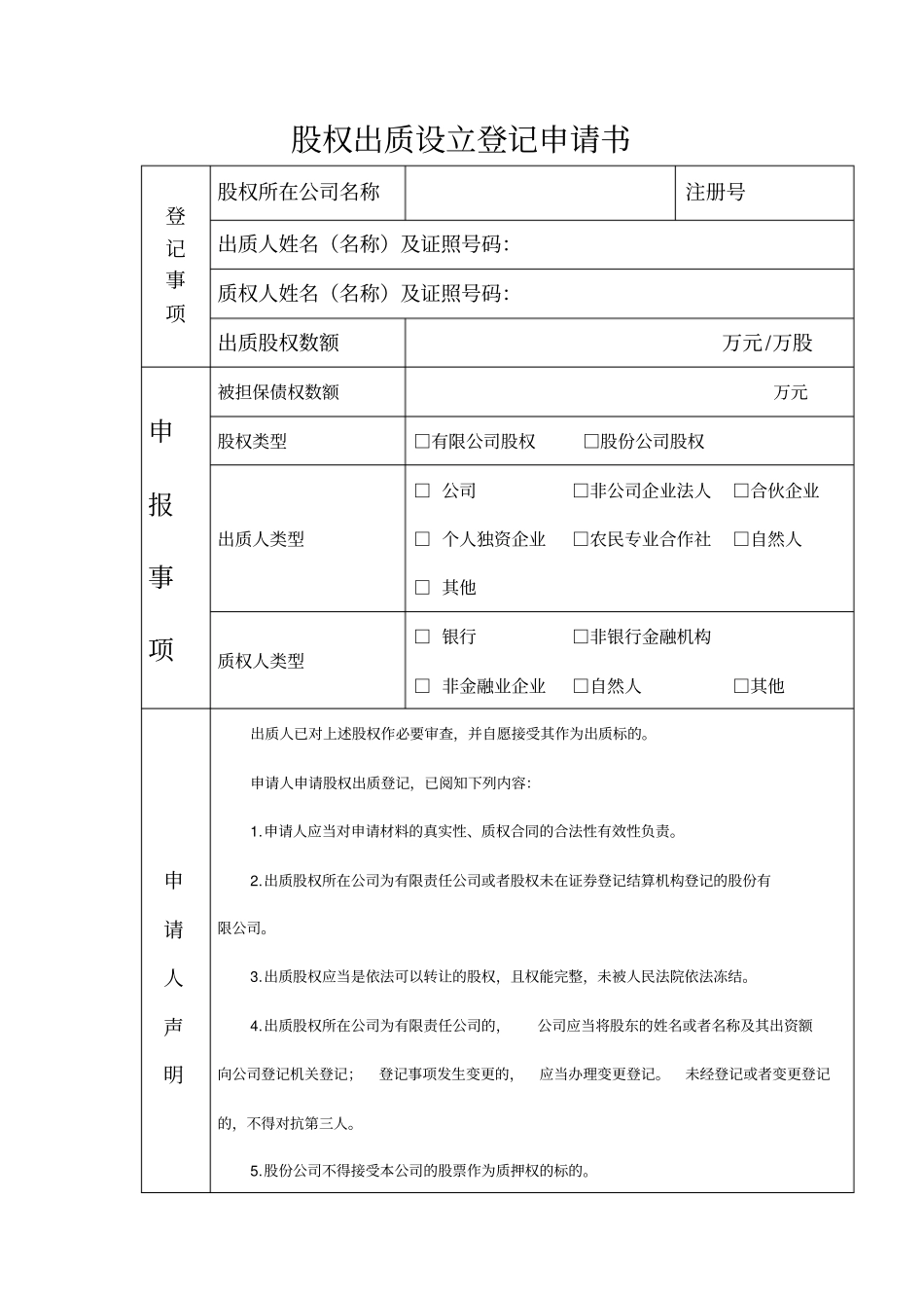 股权质押登记所需材料_第2页