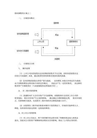 股权调整类方案之二概要