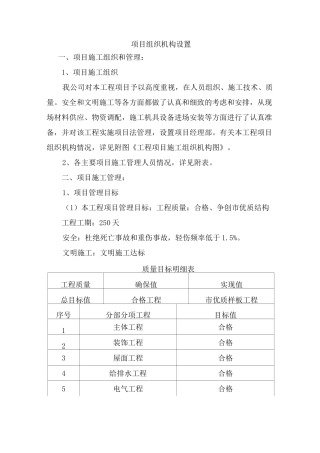 项目组织机构设置