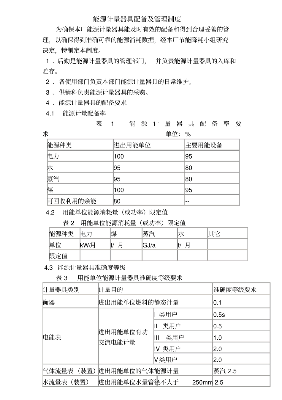 能源计量器具配备及管理制度_第1页