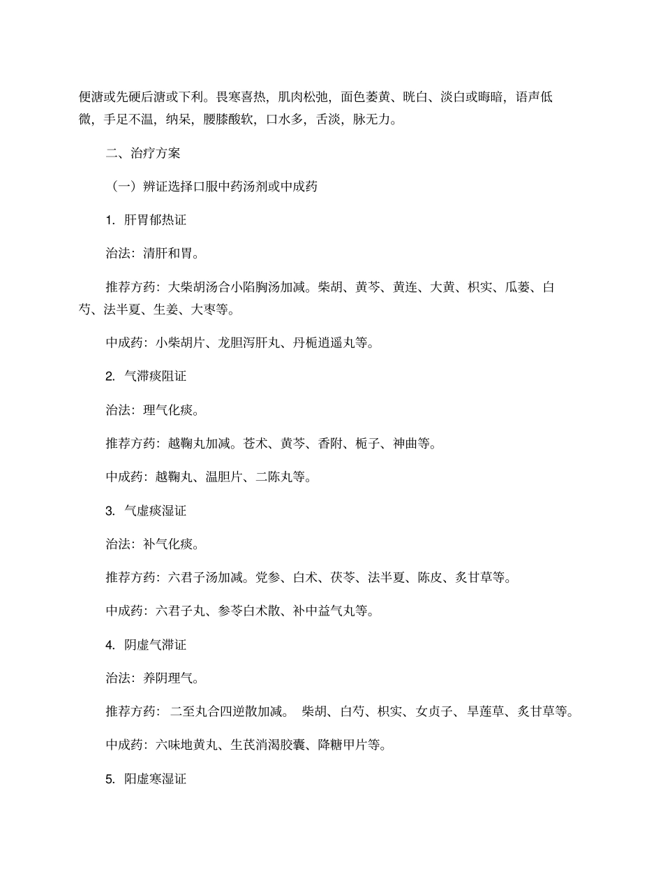 脾瘅糖尿病前期中医诊疗实施方案_第2页
