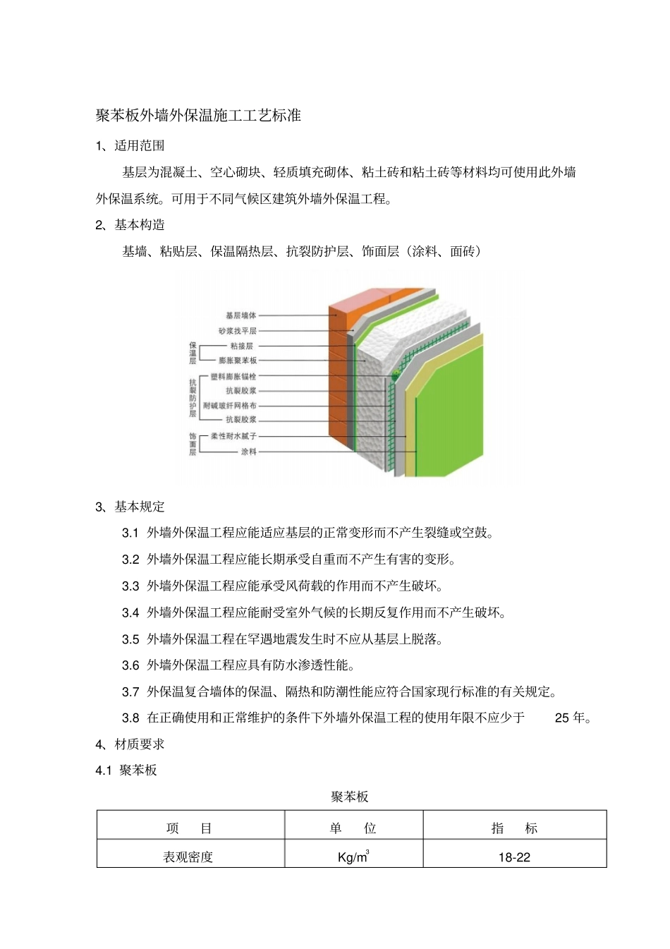 膨胀聚苯板外墙外保温施工工艺标准教材_第1页