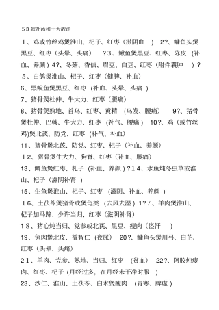 自-53款补汤和十大靓汤详细做法