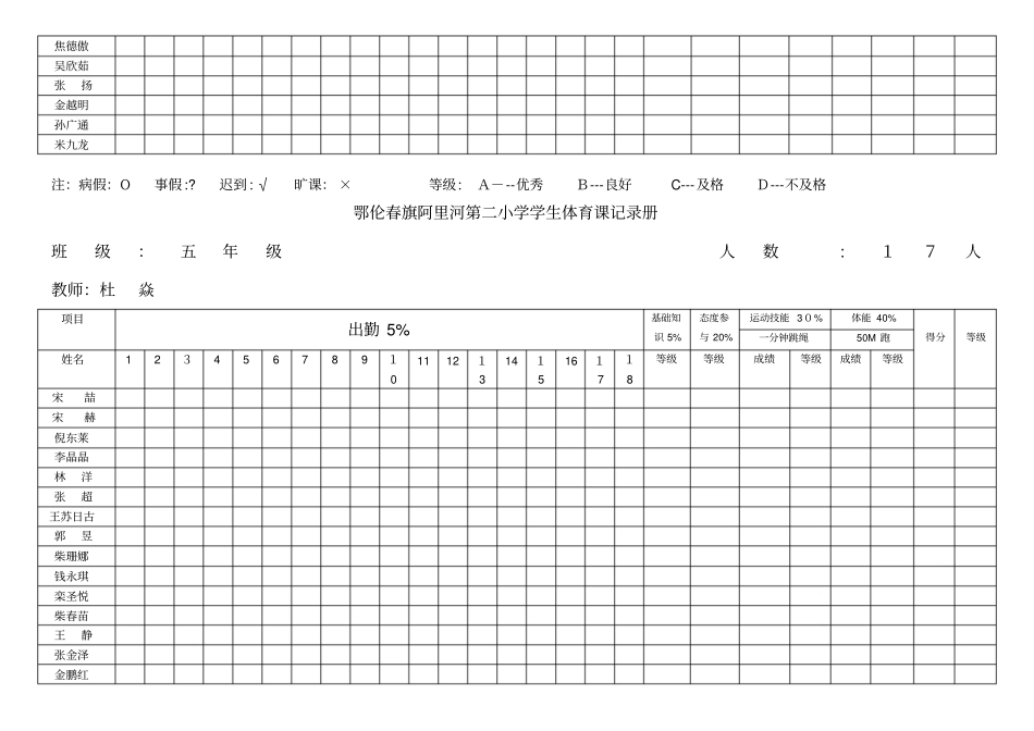 自-学生体育成长记录册_第3页