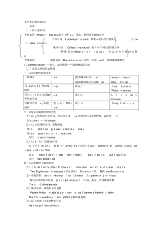 自-小学英语语法知识名词