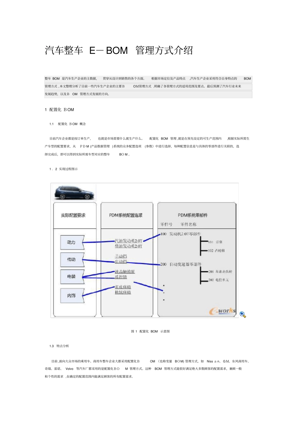 自-汽车整车E-BOM管理方式介绍_第1页