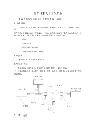 整车线束设计开发流程图