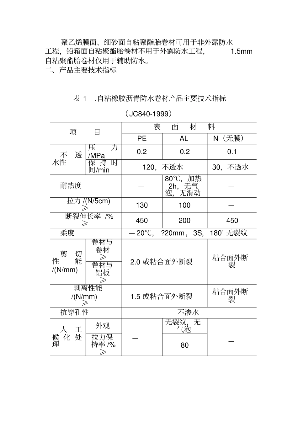 自粘改性沥青防水卷材施工工法_第3页