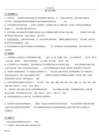 自考的00149国际的贸易理论与实务_的知识点地总结