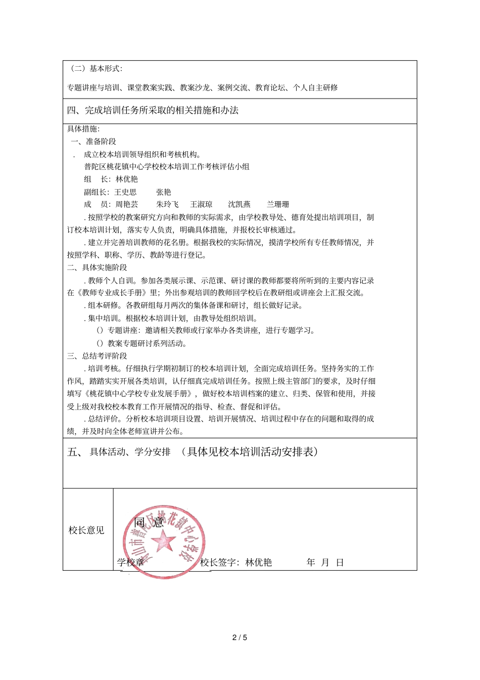 舟山中小学校本培训计划报告书_第2页