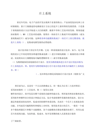 片上系统SOC