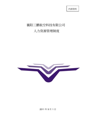 航空科技有限公司人力资源管理制度