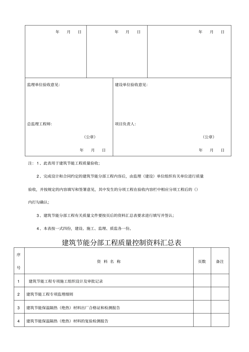 节能分部验收表格_第2页