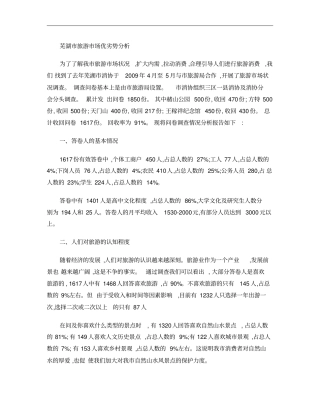 芜湖旅游场定位概要