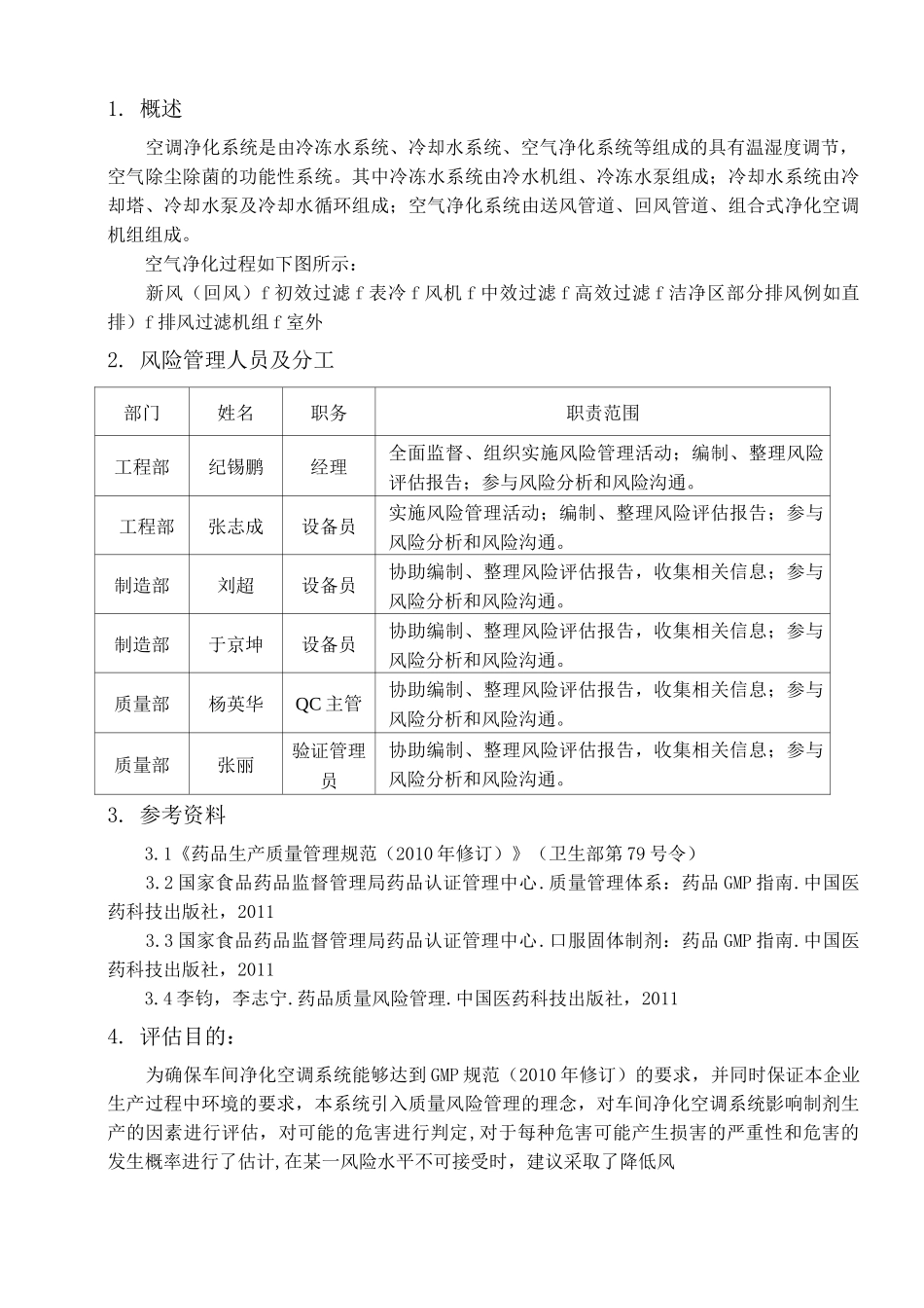 空调净化系统风险评估报告资料_第3页