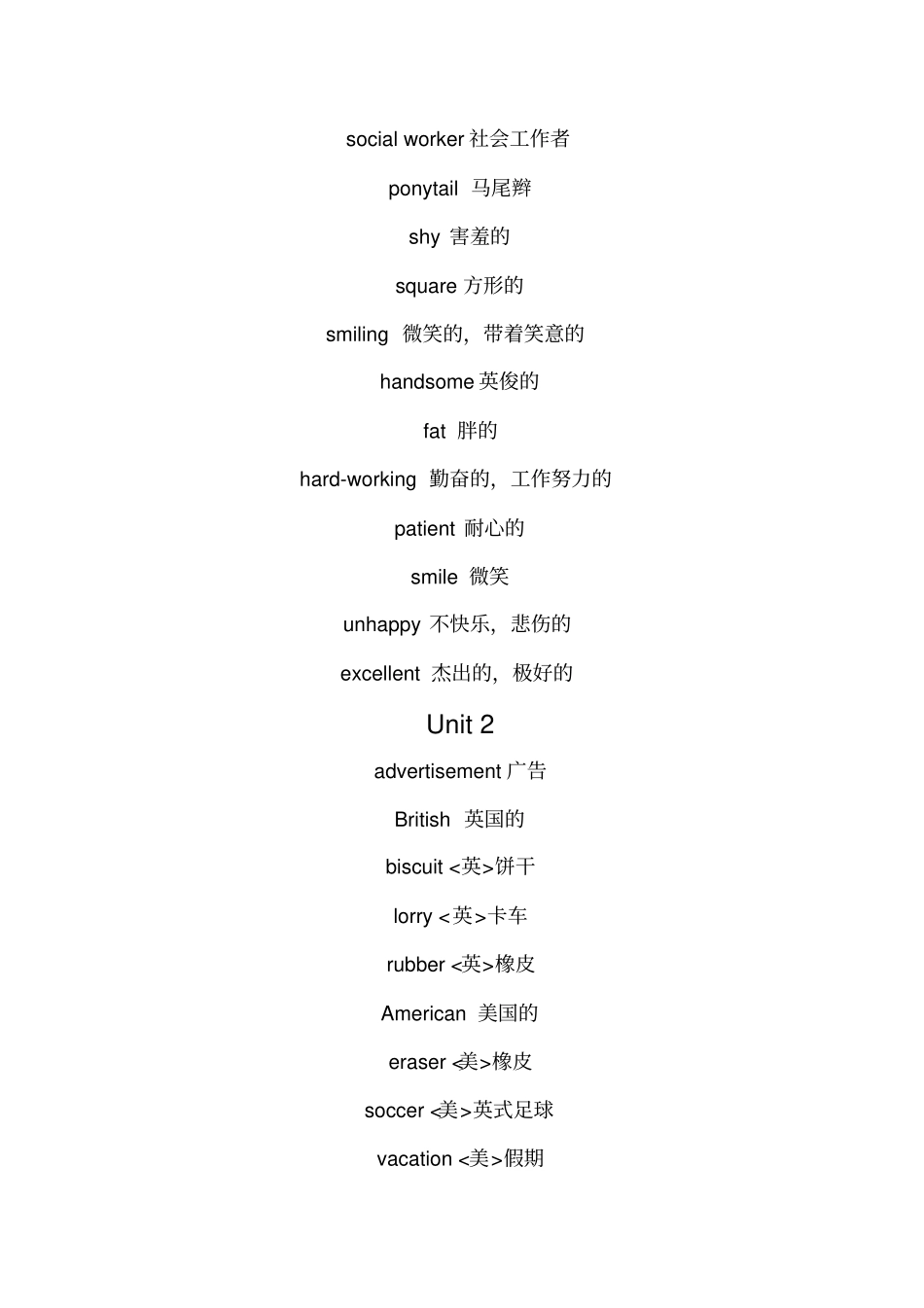 苏教版八年级上册英语词汇表_第3页