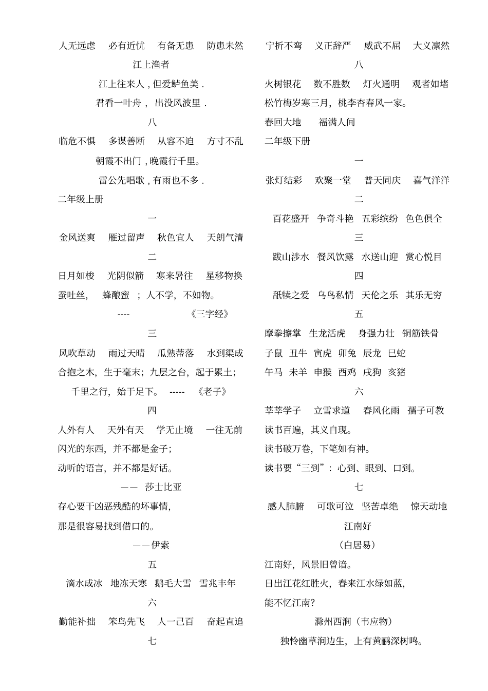 苏教版小学语文读读背背汇总_第3页