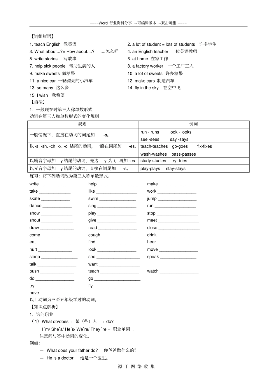 苏教版牛津英语五年级上Unit5知识汇总及习题_第2页
