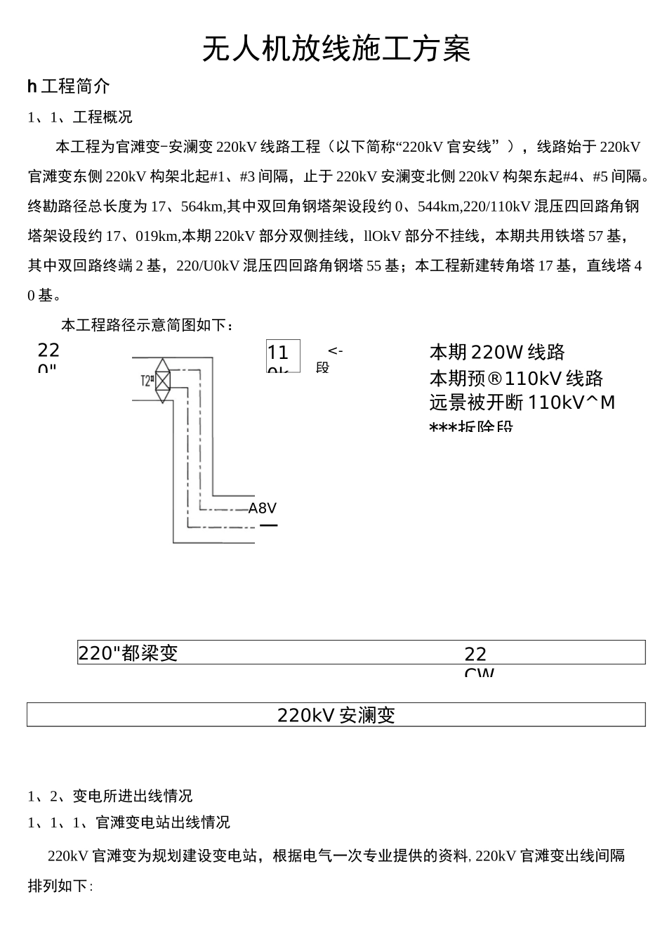 220千伏线路无人机放线施工方案_第1页