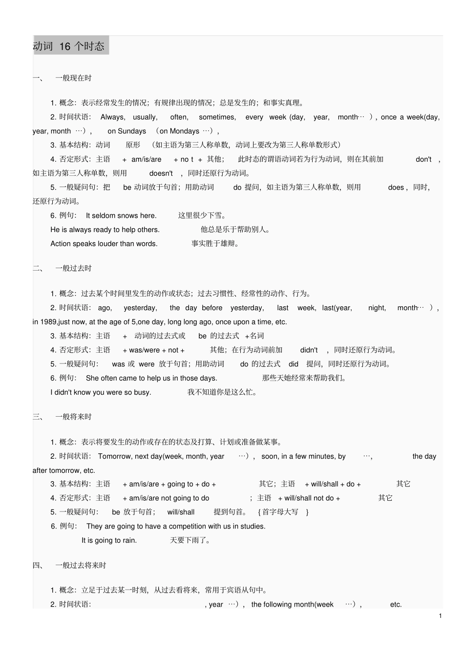 英语中的16种时态全_第1页