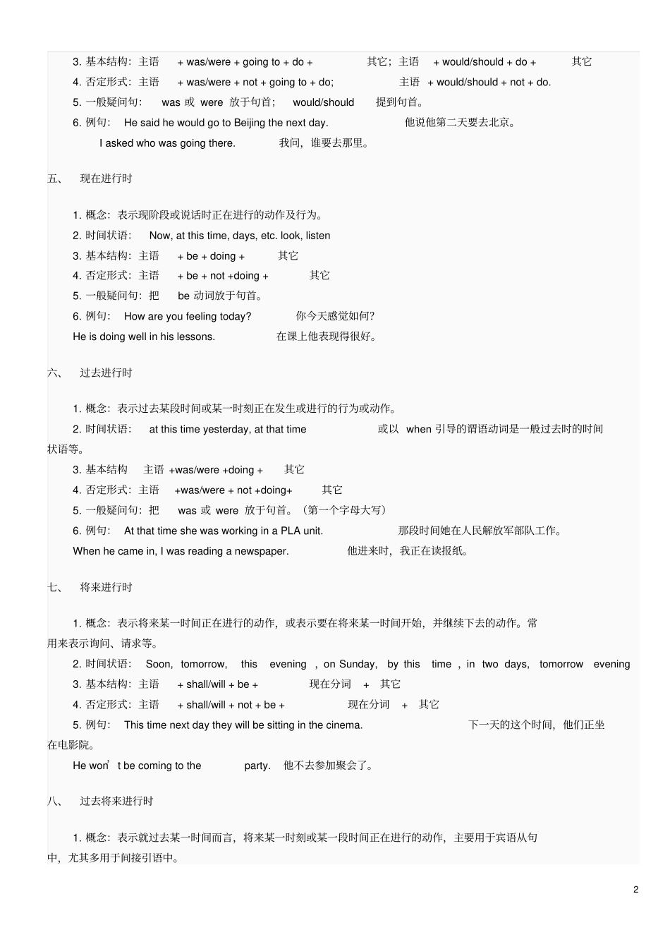 英语中的16种时态全_第2页