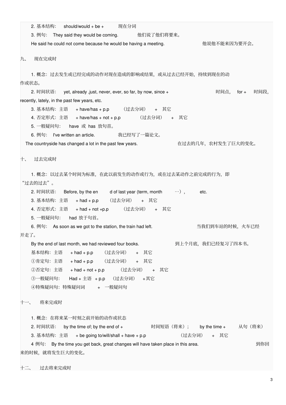 英语中的16种时态全_第3页