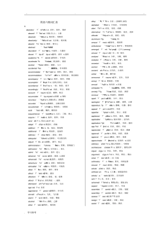 英语六级词汇表带音标下载