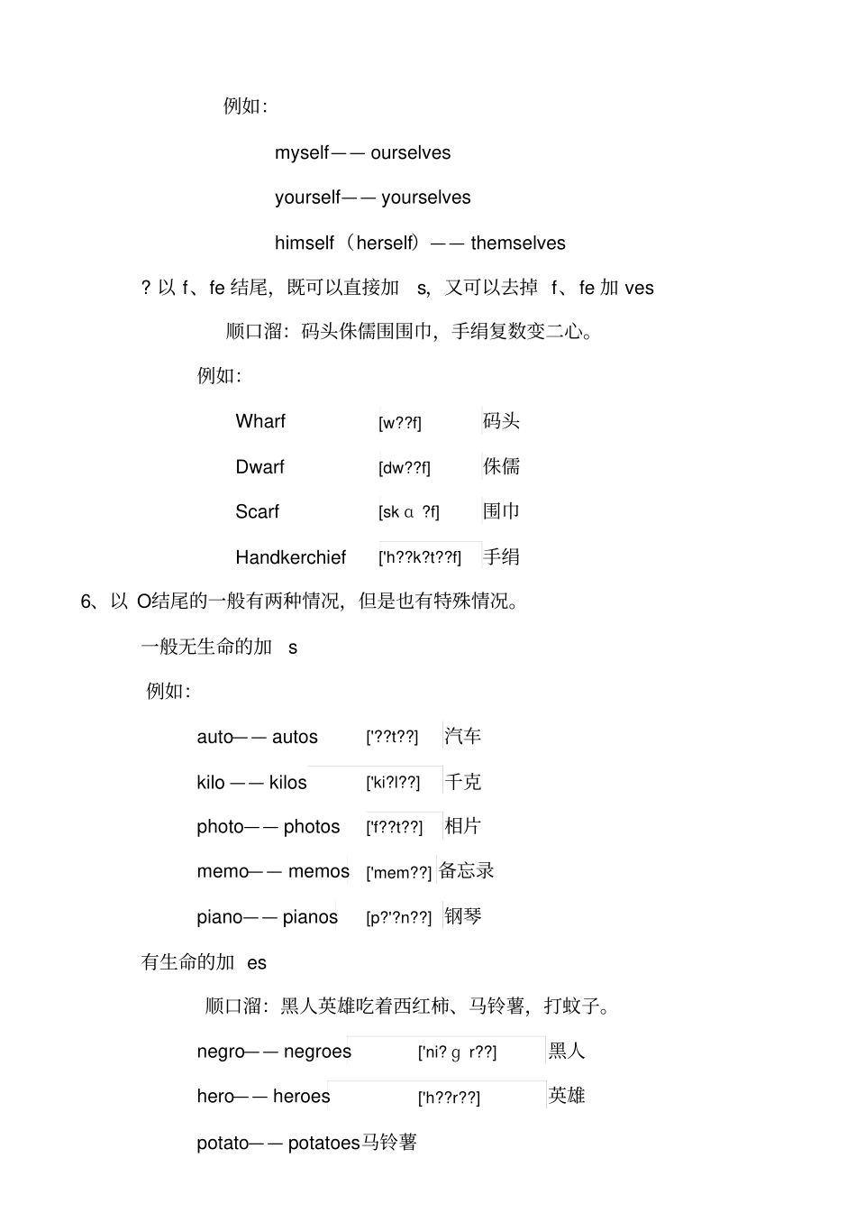 英语名词的复数变化规则_第3页
