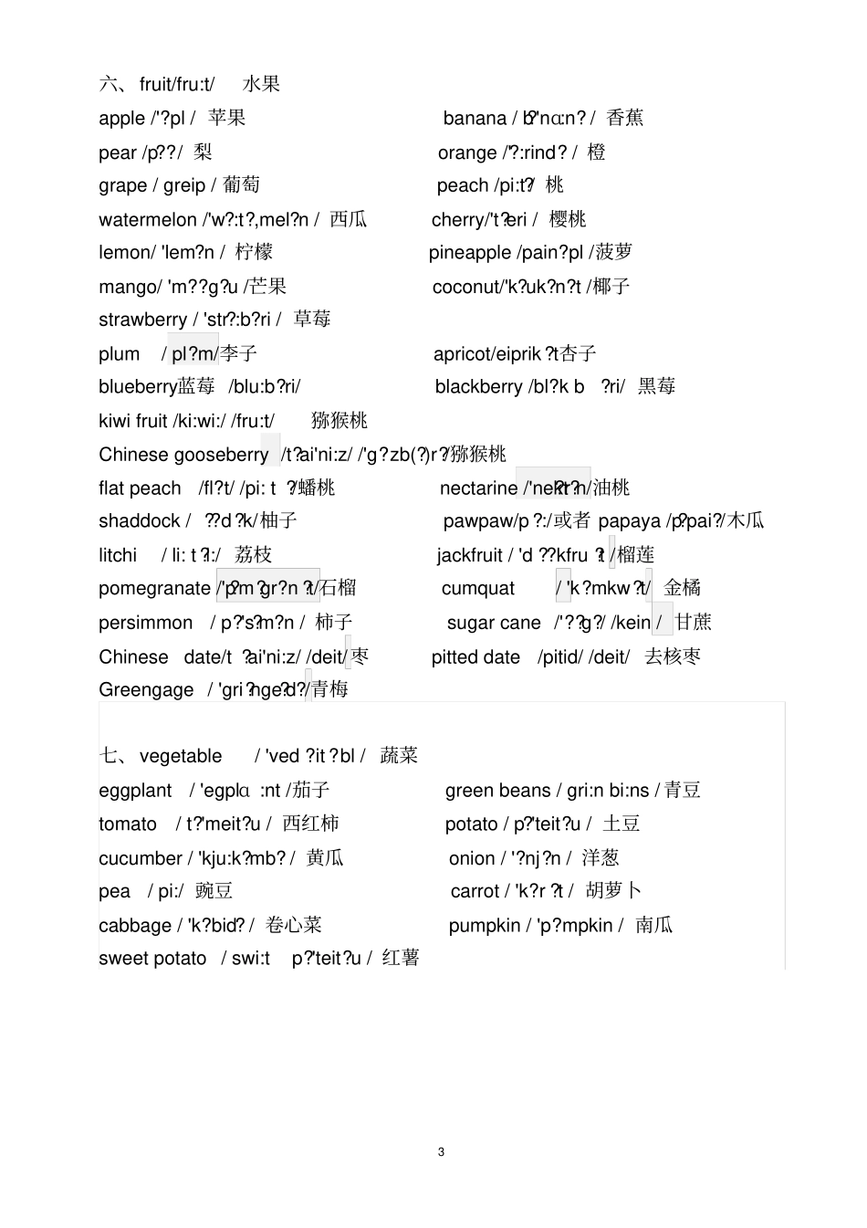 英语常用词汇_高频词_第3页