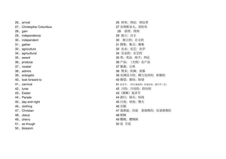英语必修三单词表_第2页