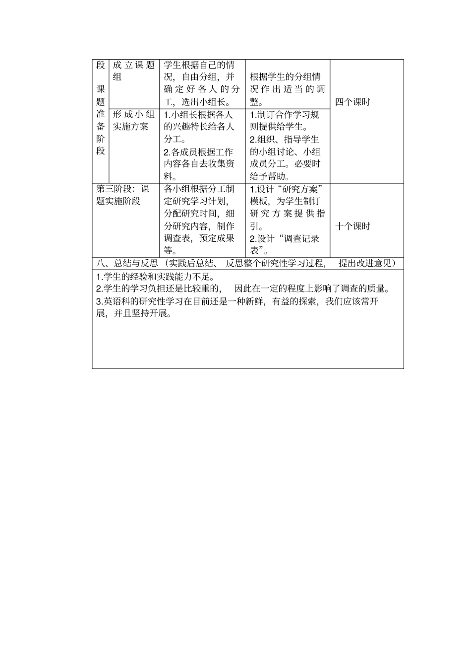 英语研究性学习设计方案1_第3页