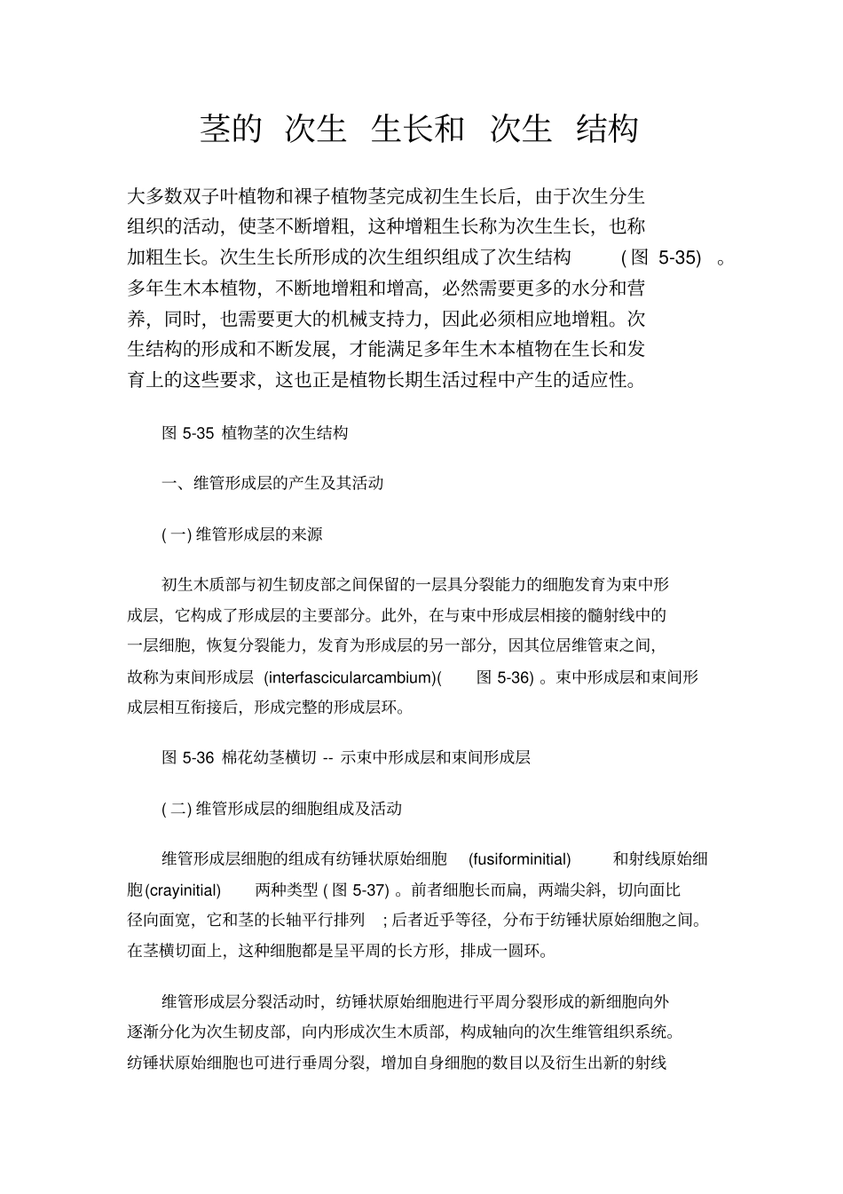 茎的次生生长和次生结构_第1页