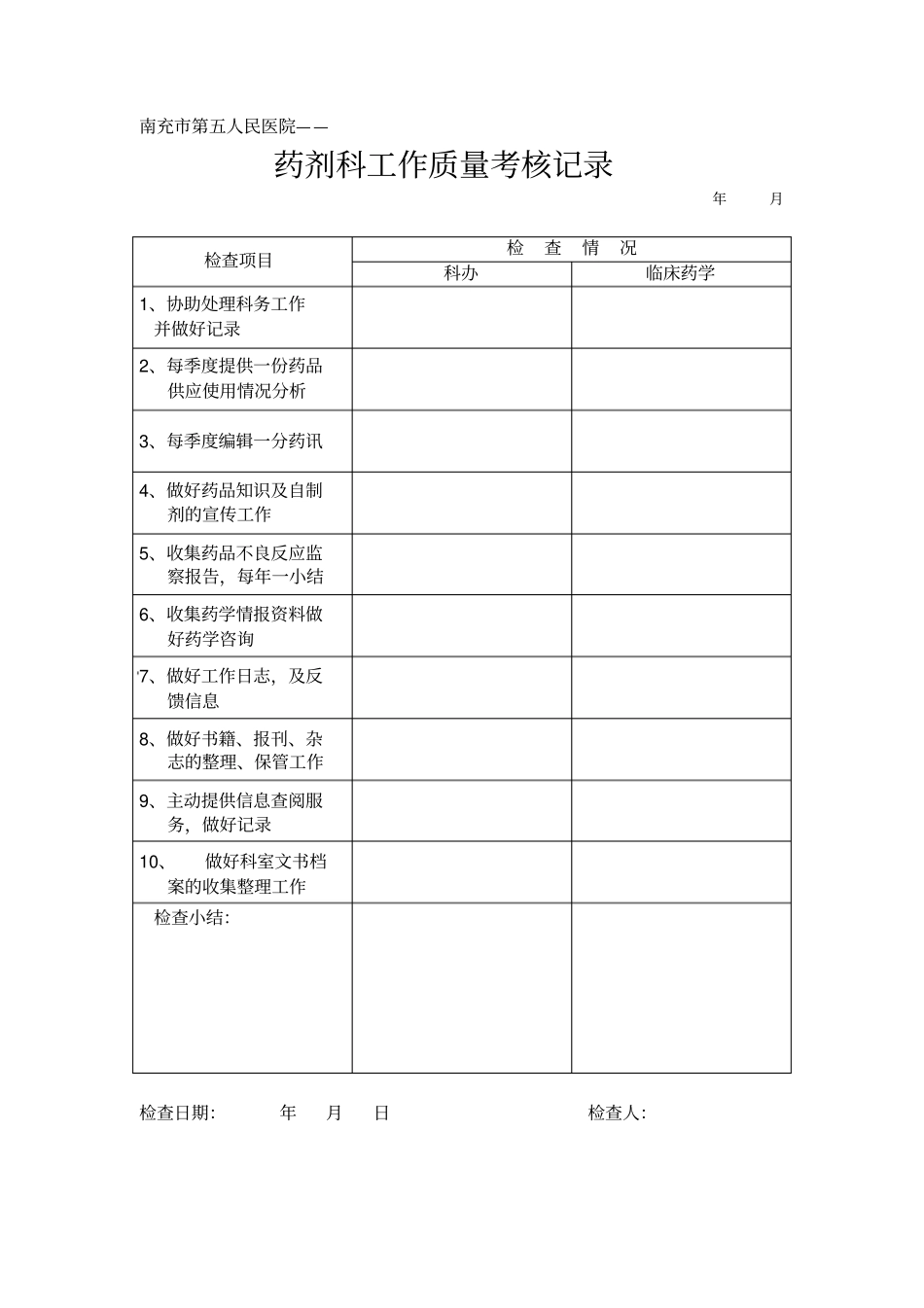 药剂科统计表_第2页